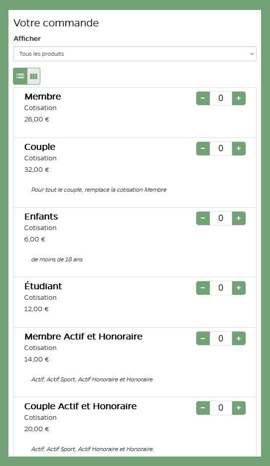 Cotisation en ligne monetico VTM
